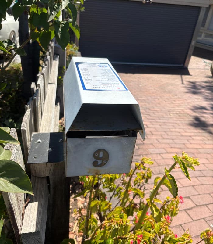 Flyer delivered to a letterbox