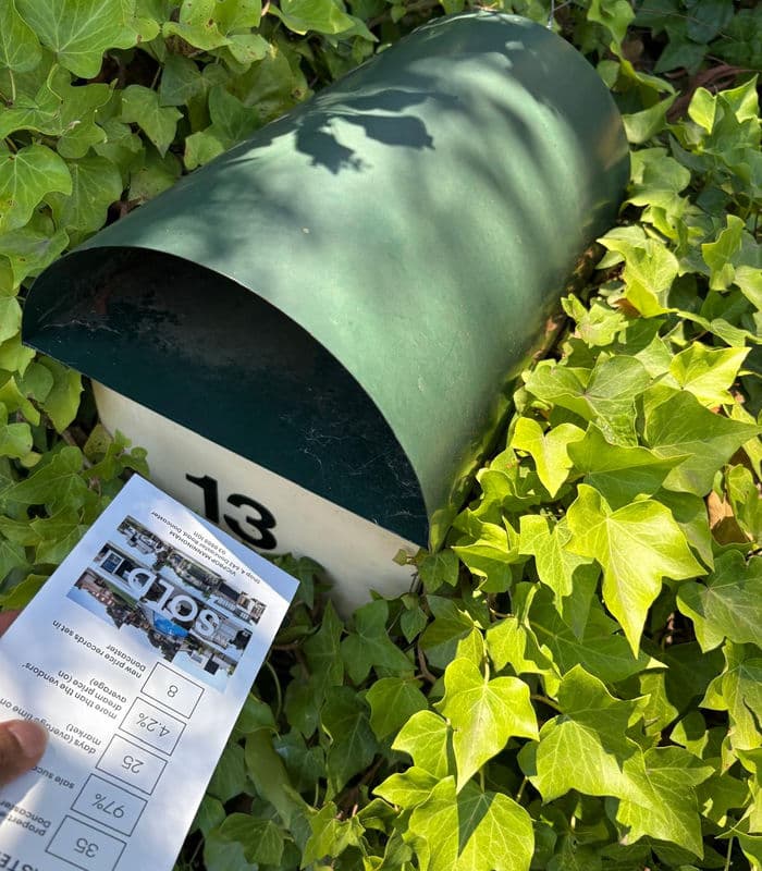 Real-estate flyer delivered to a letterbox