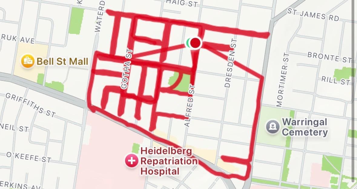 GPS-tracked distribution route